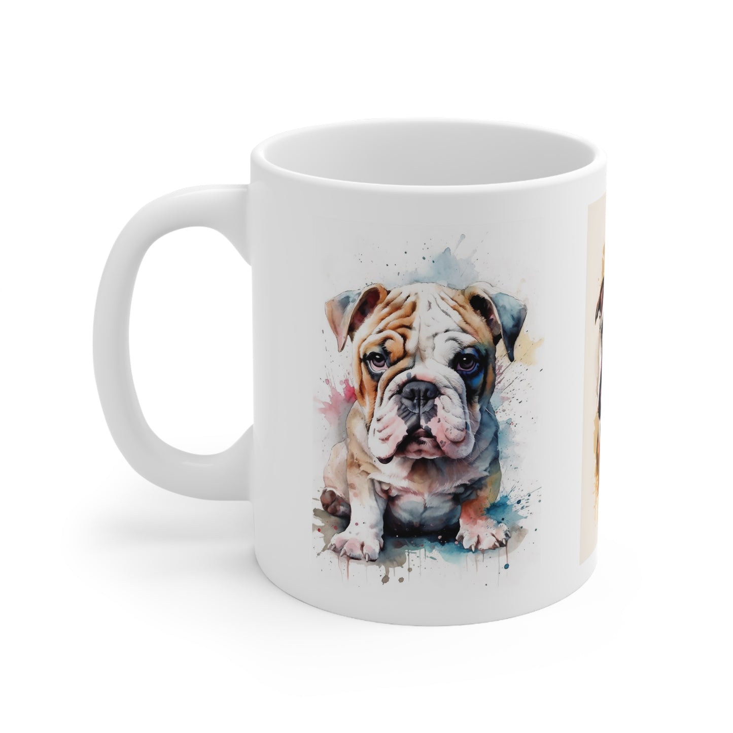 Watercolor Bulldog Ceramic Mug 11oz