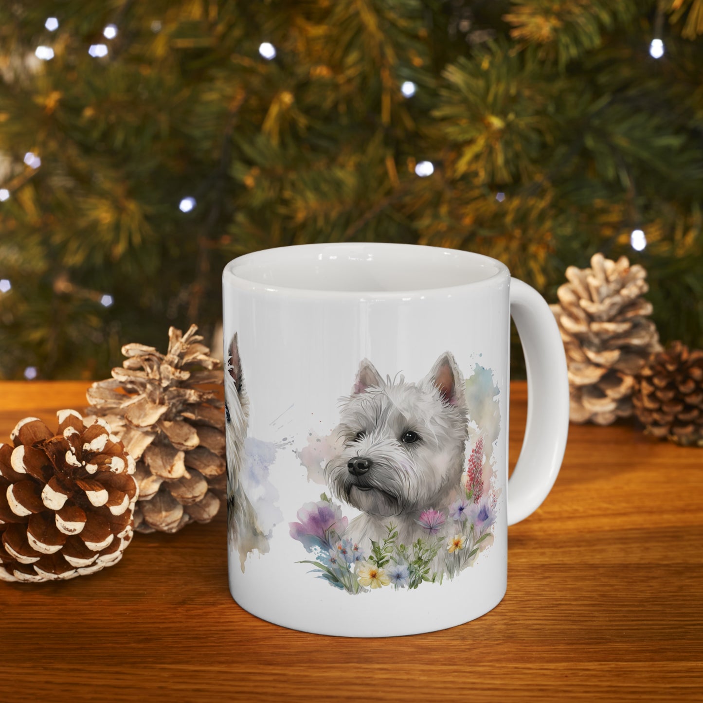 White Terrier Ceramic Mug 11oz