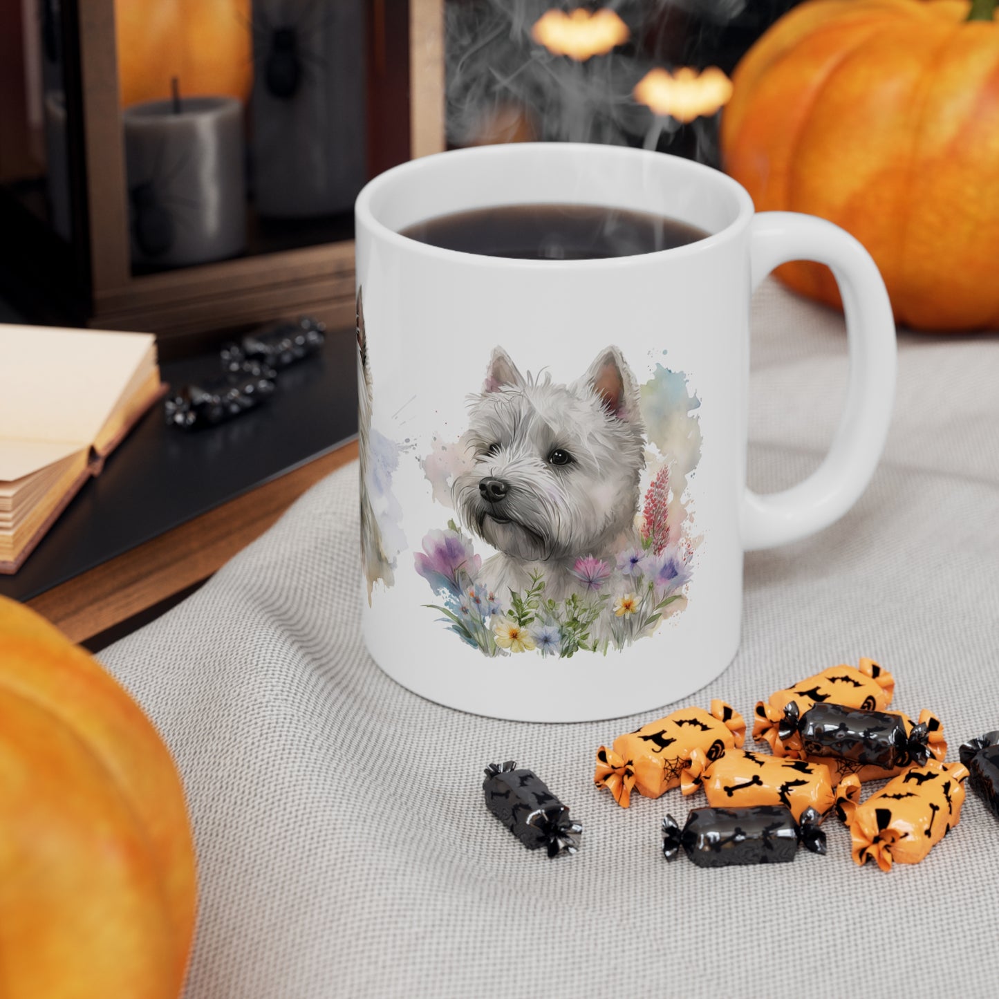 White Terrier Ceramic Mug 11oz