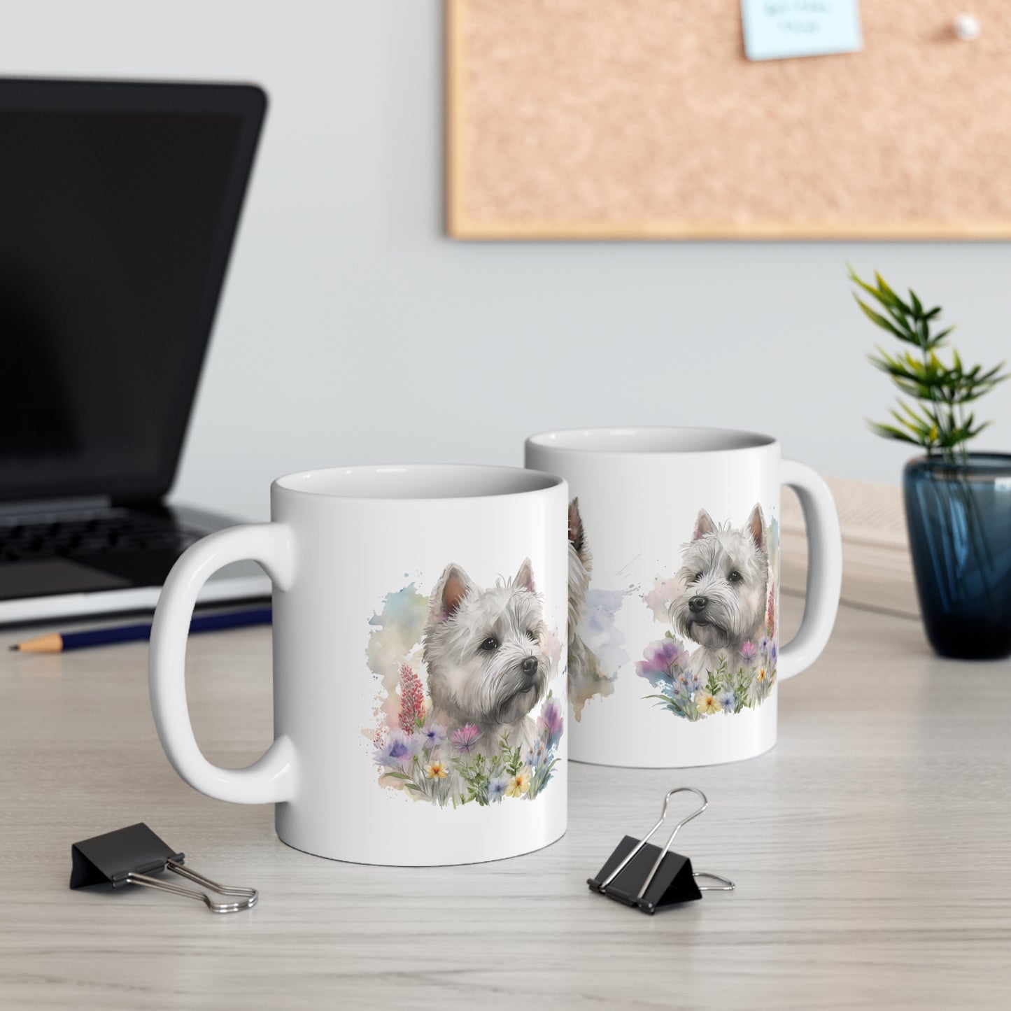 White Terrier Ceramic Mug 11oz