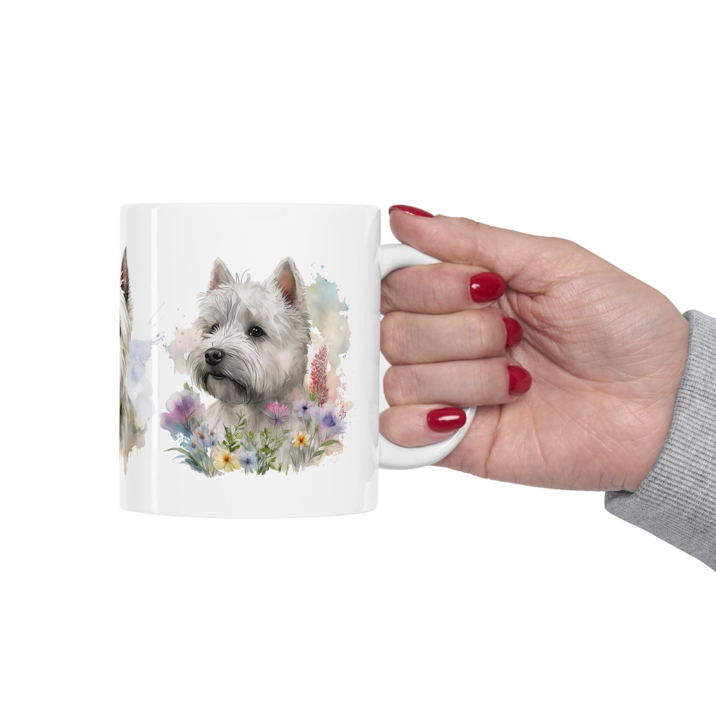 White Terrier Ceramic Mug 11oz