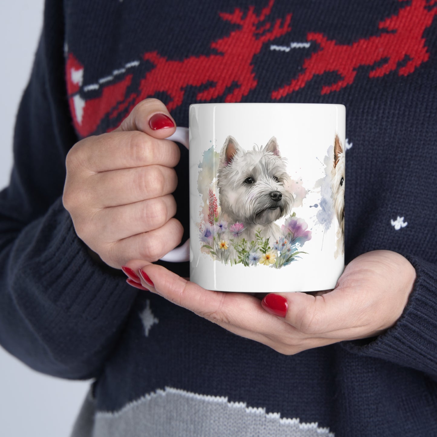 White Terrier Ceramic Mug 11oz