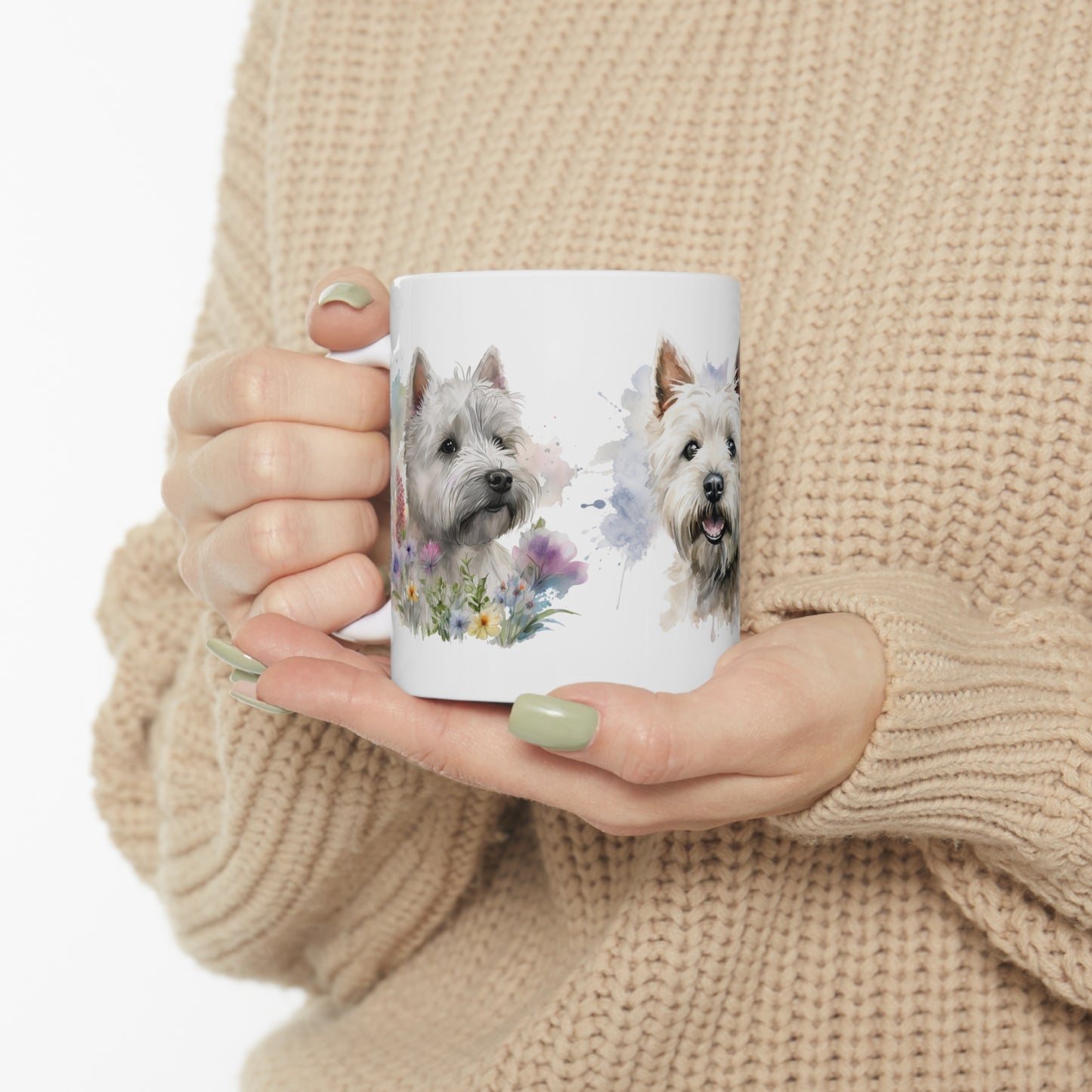 White Terrier Ceramic Mug 11oz