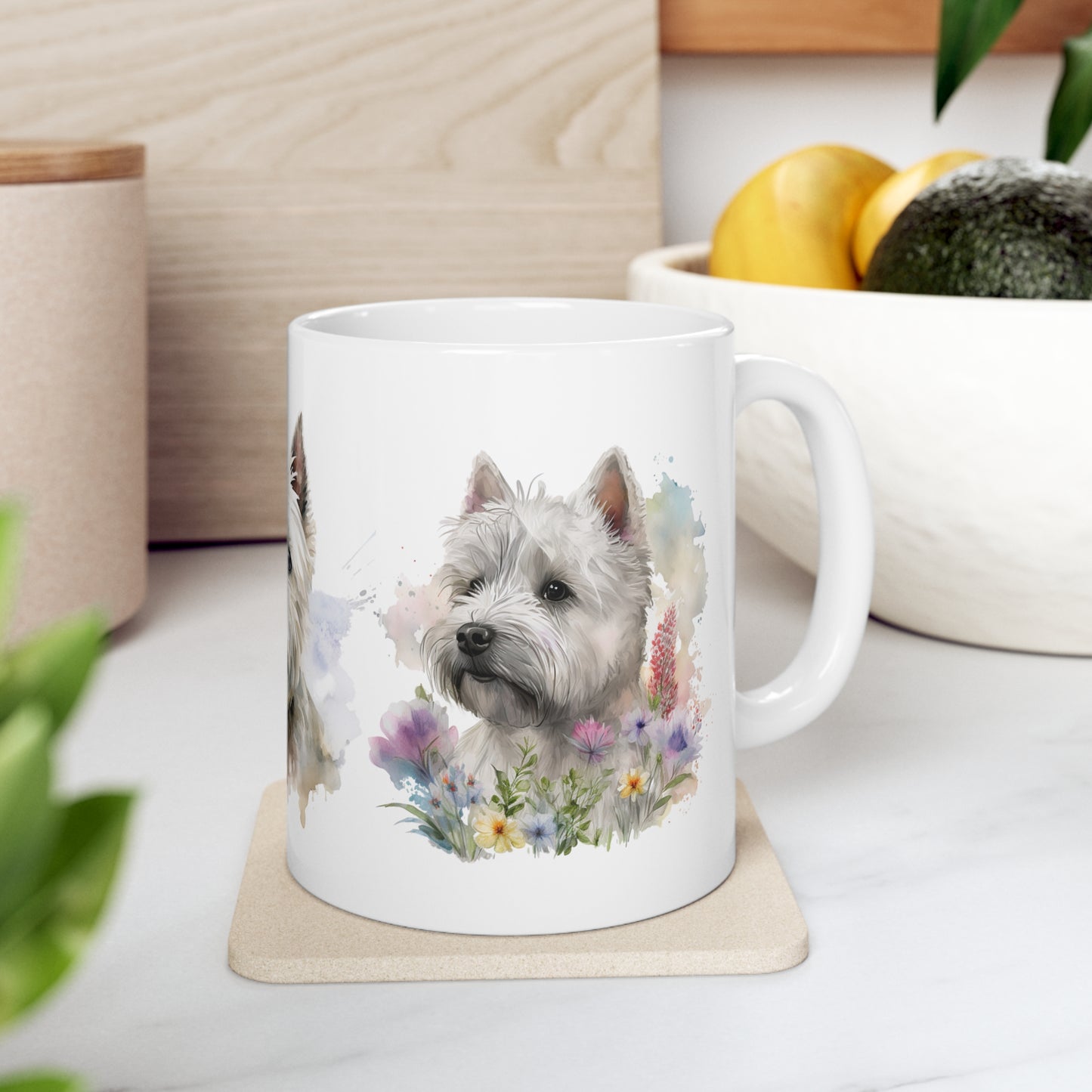 White Terrier Ceramic Mug 11oz