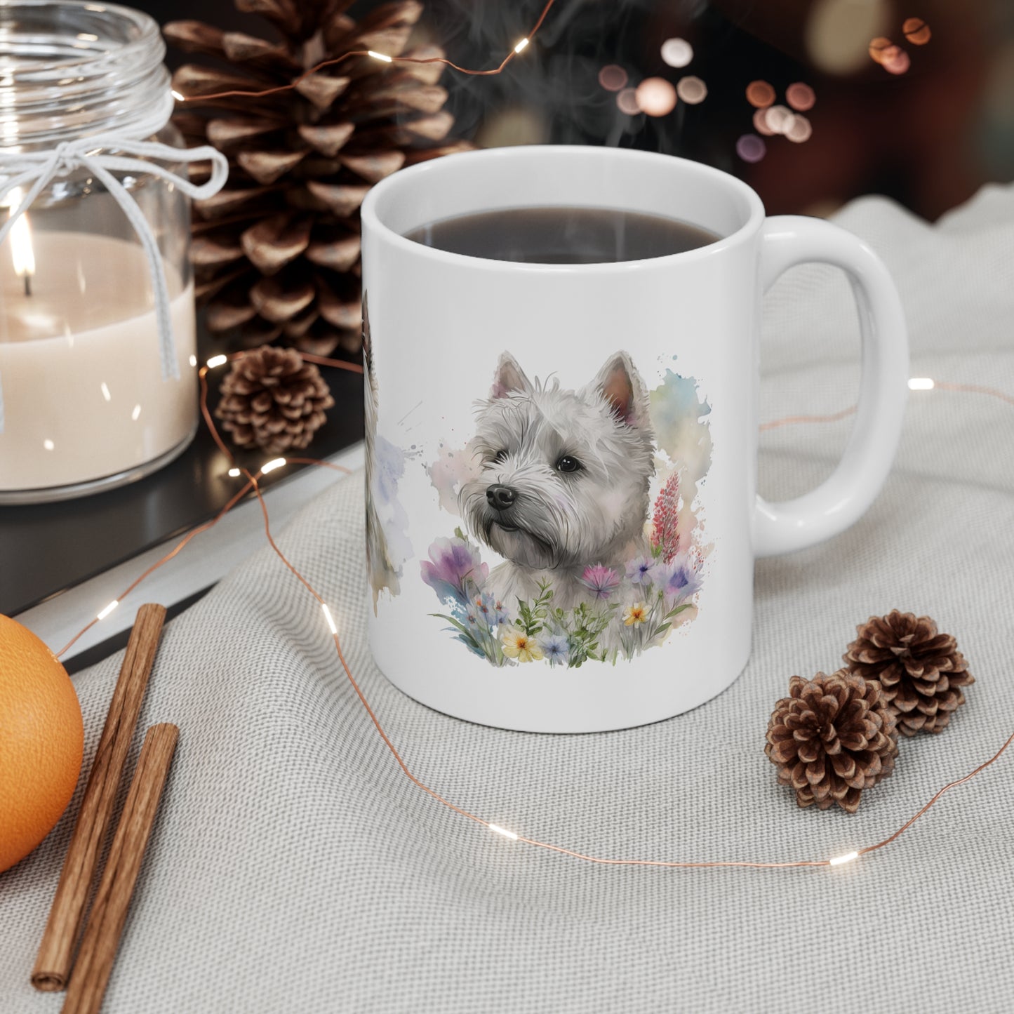 White Terrier Ceramic Mug 11oz